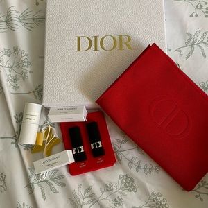Christian Dior makeup bag and gift box with free gift!!